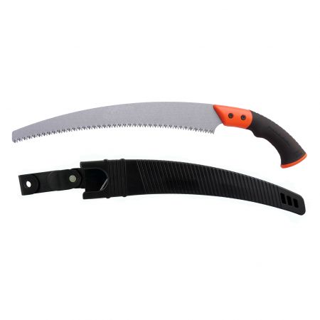13inch Curved Pruning Saw with a Plastic Holster - Soteck triple bevel tooth 13inch (330mm) curved pruning hand saw